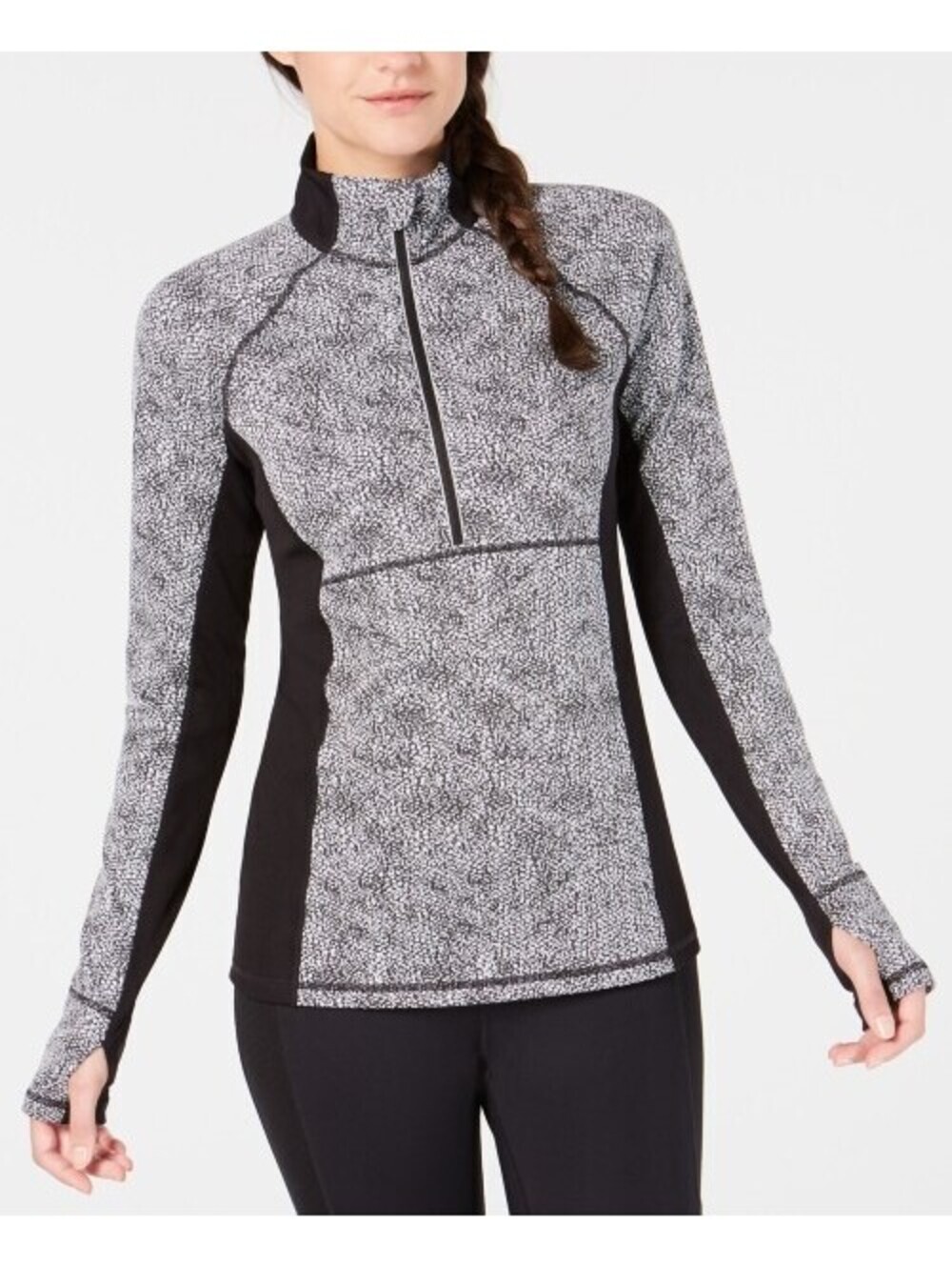 Ideology Womens Colorblocked Half Zip Top Size 2XL